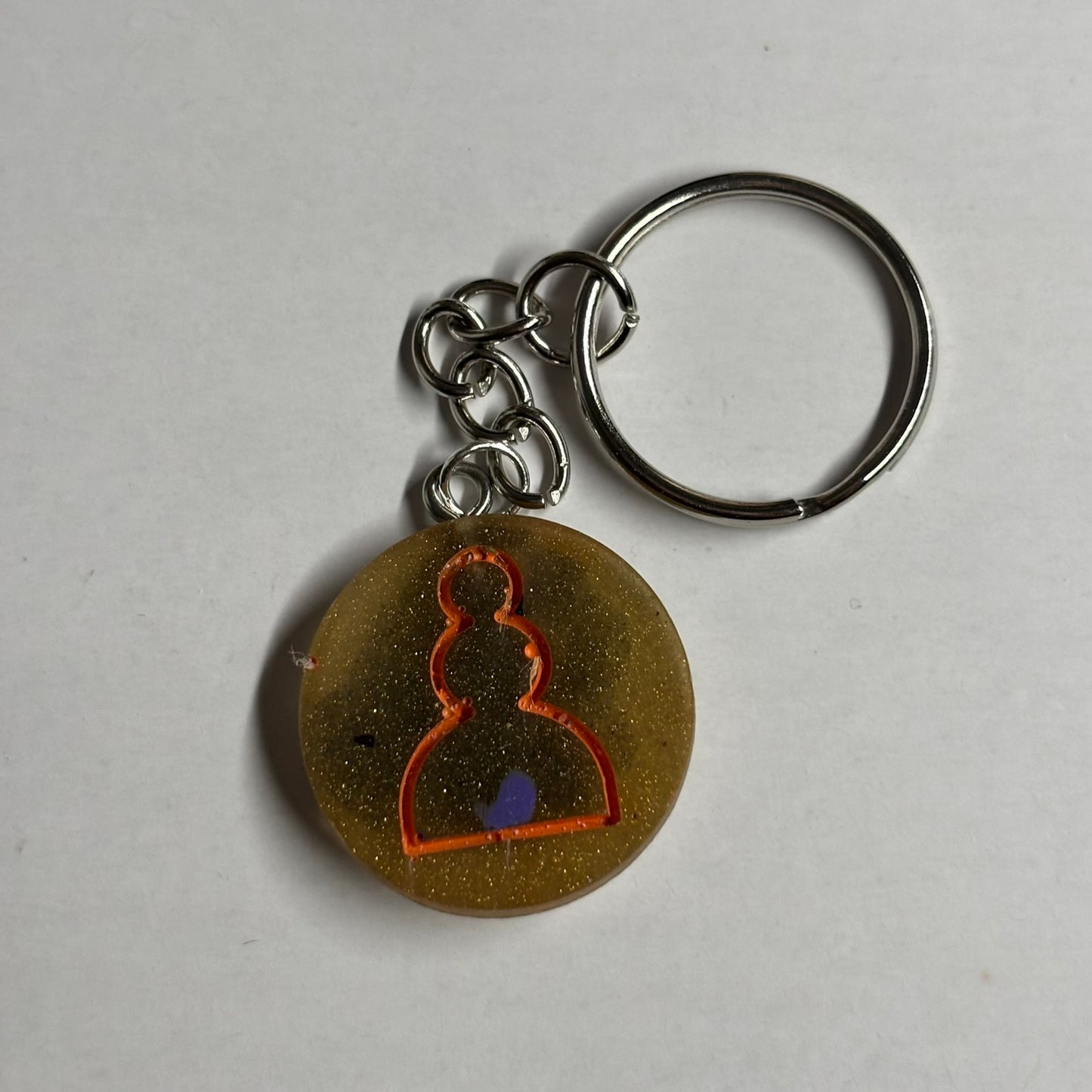 Tanned Orange - Handmade Resin Keychain