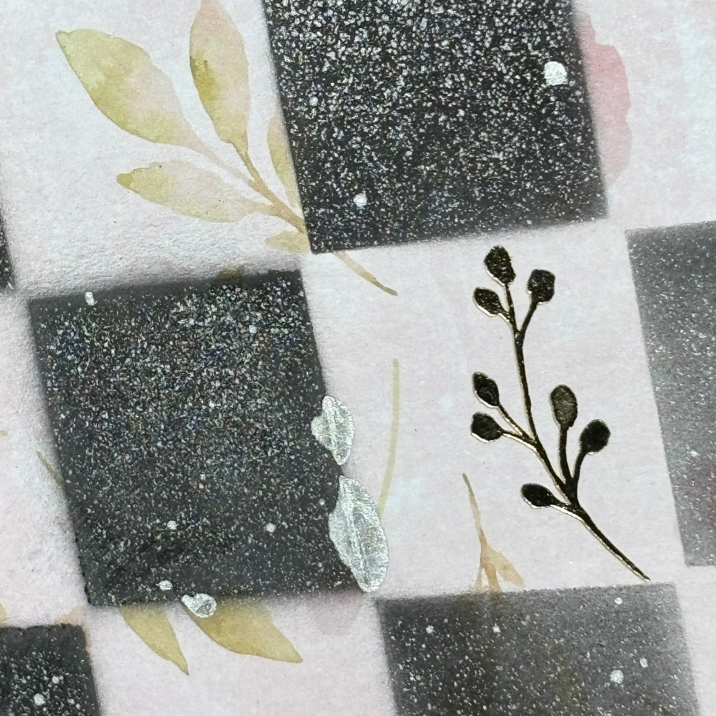 Light Pink Garden - Scrapbook Chess Board