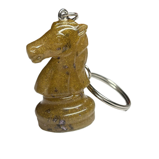 Dark Yellow Knight - Handmade Resin Keychain