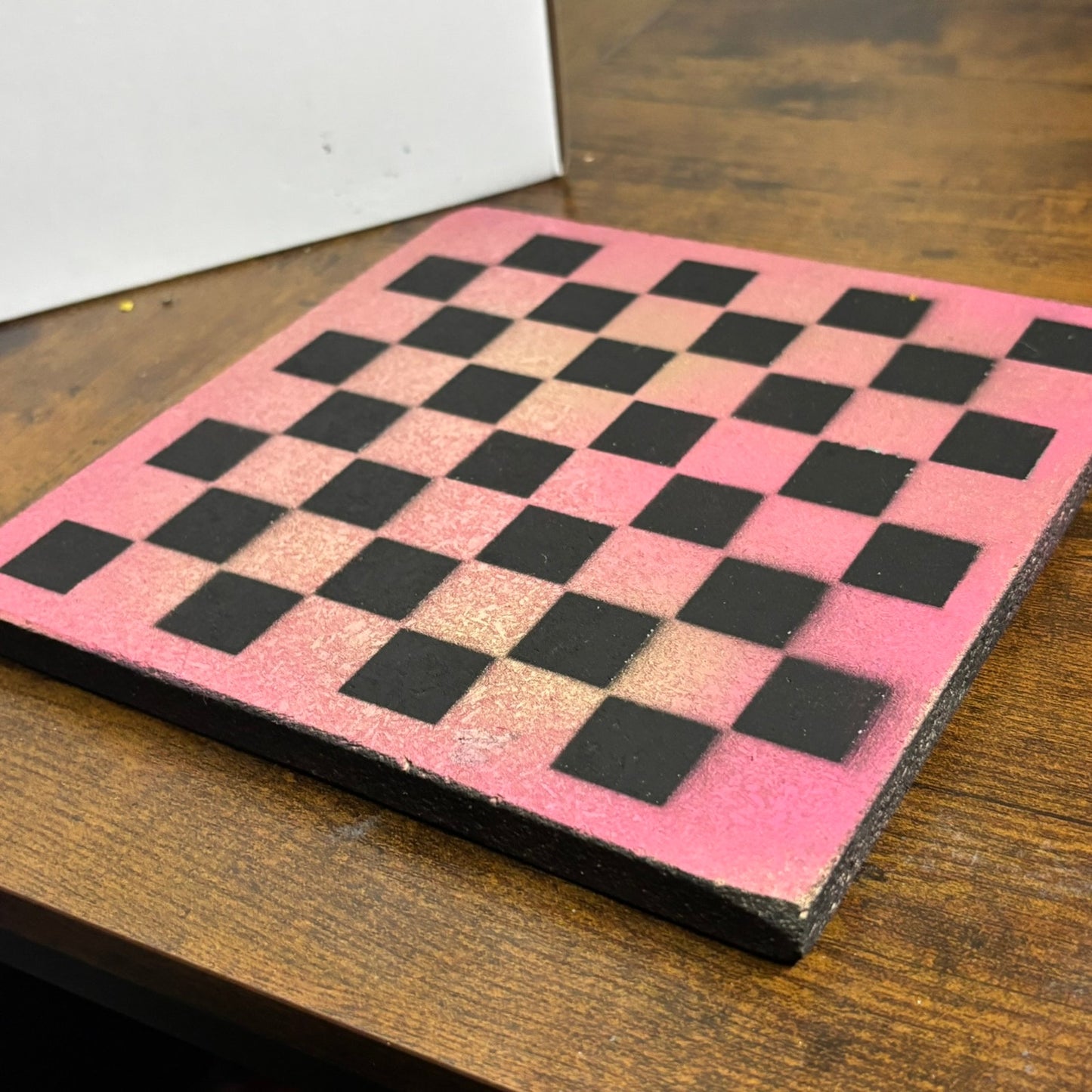 Peach Sunshine - Painted Double Sided Chess Board