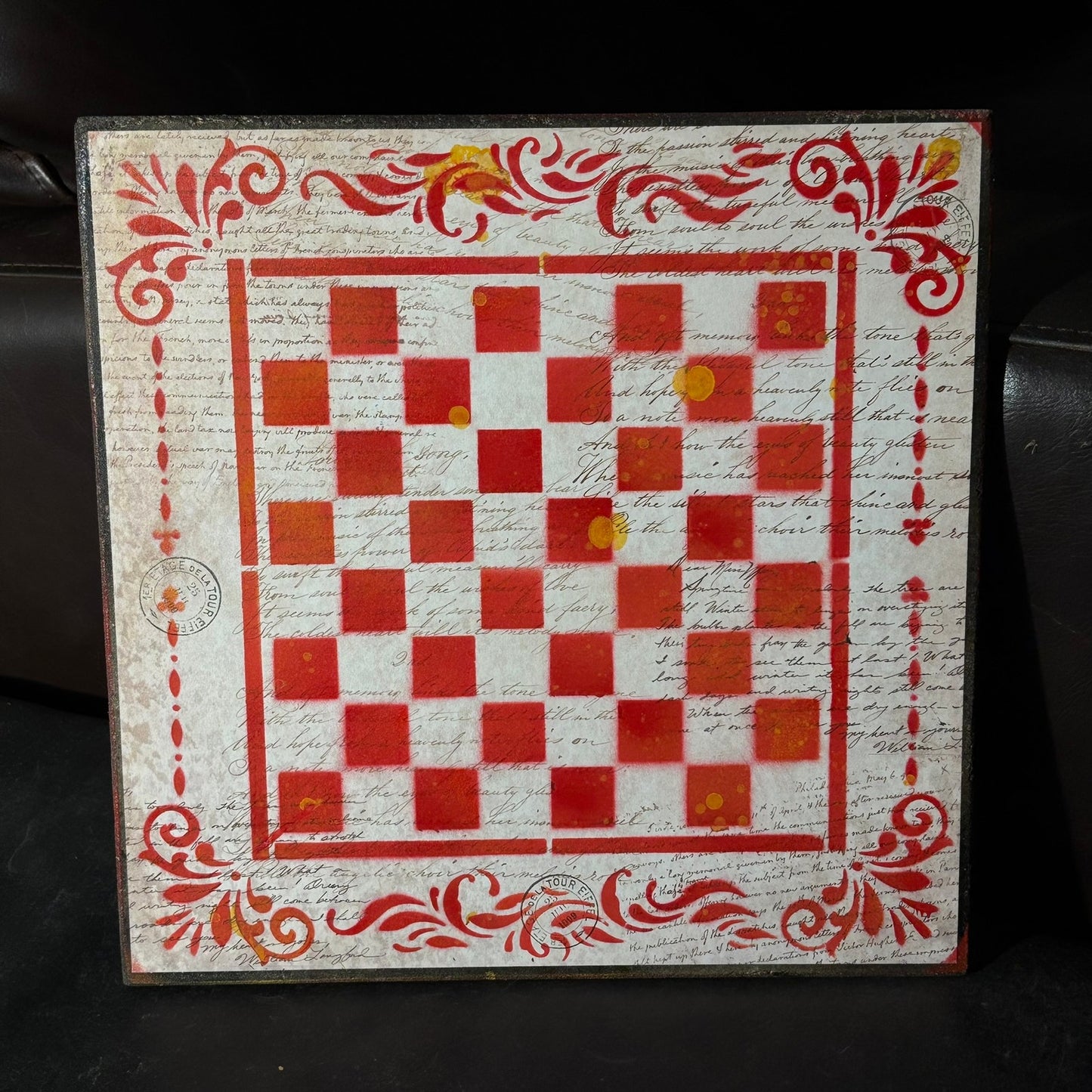 Classical Red - Scrapbook Chess Board