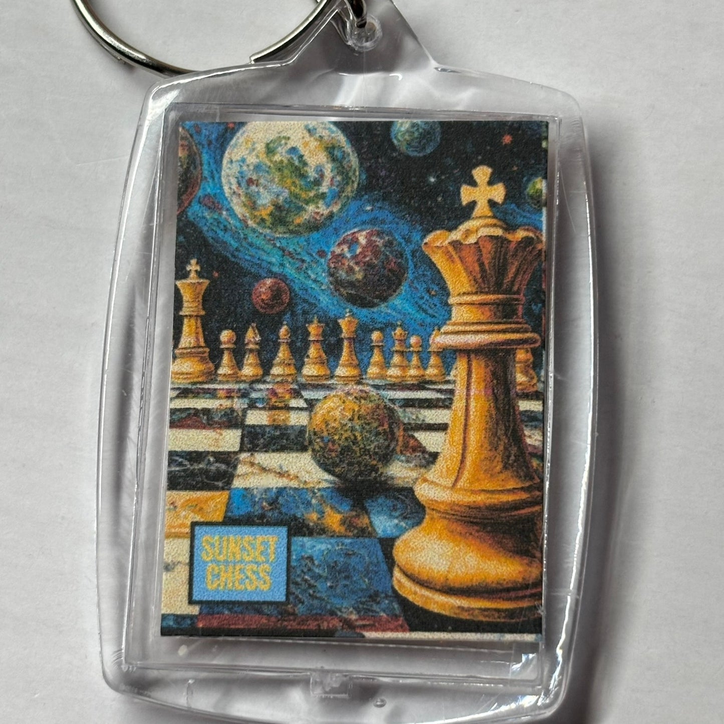 Space Planets - Chess  Photo Keychain