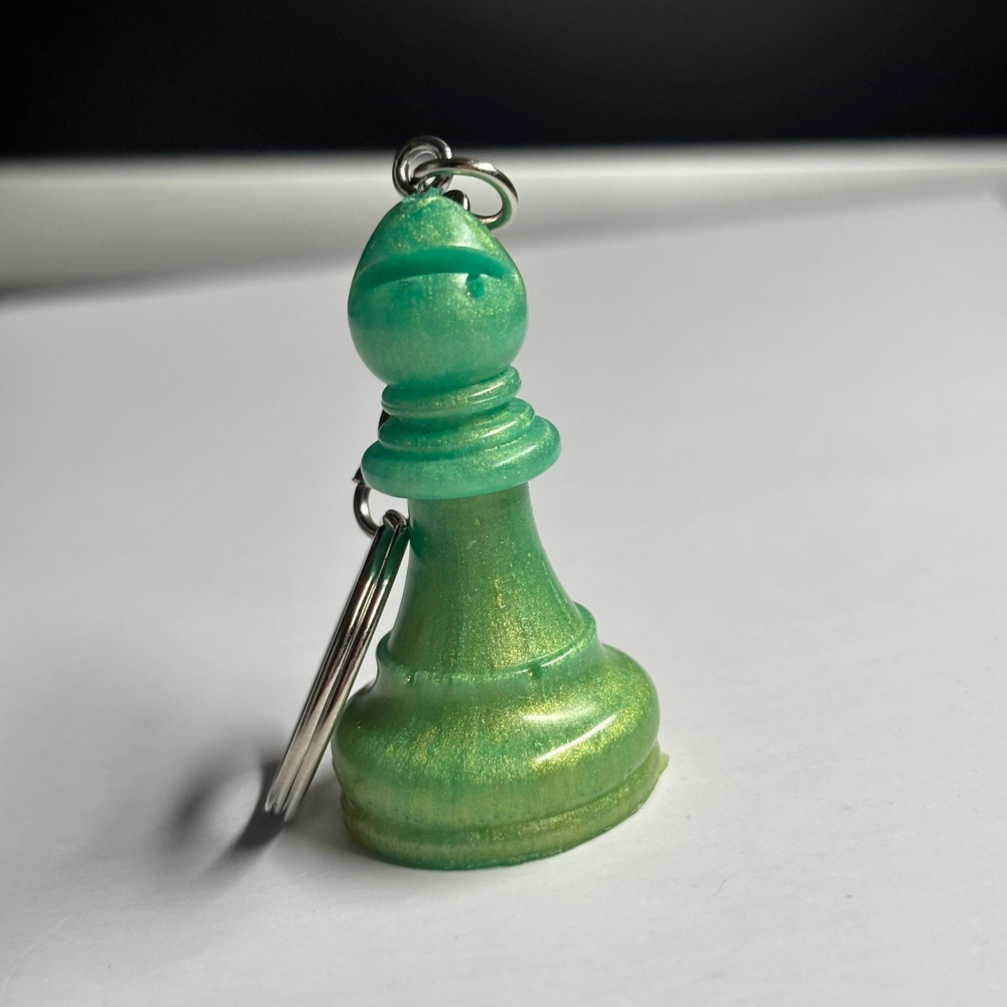 Smoosh Green Bishop - Handmade Resin Keychain