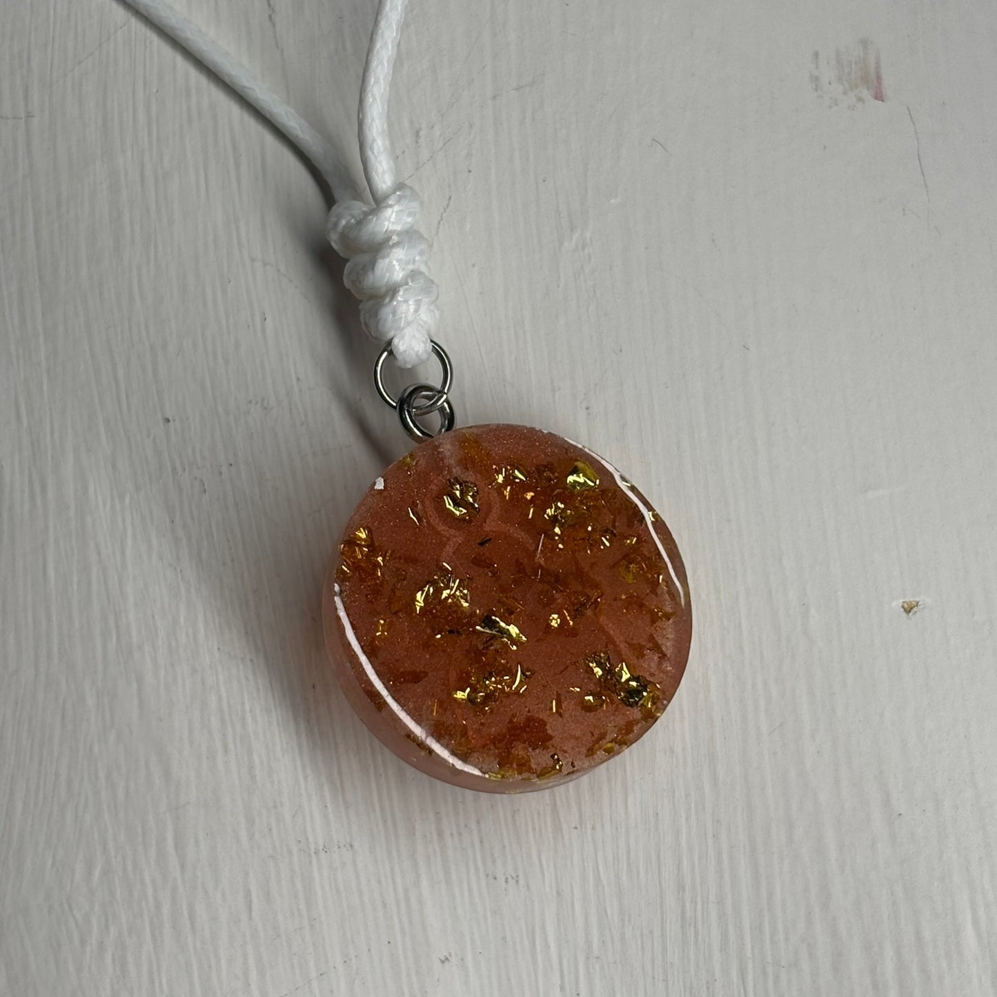 Amber Pawn - Handmade Resin Chess Necklace