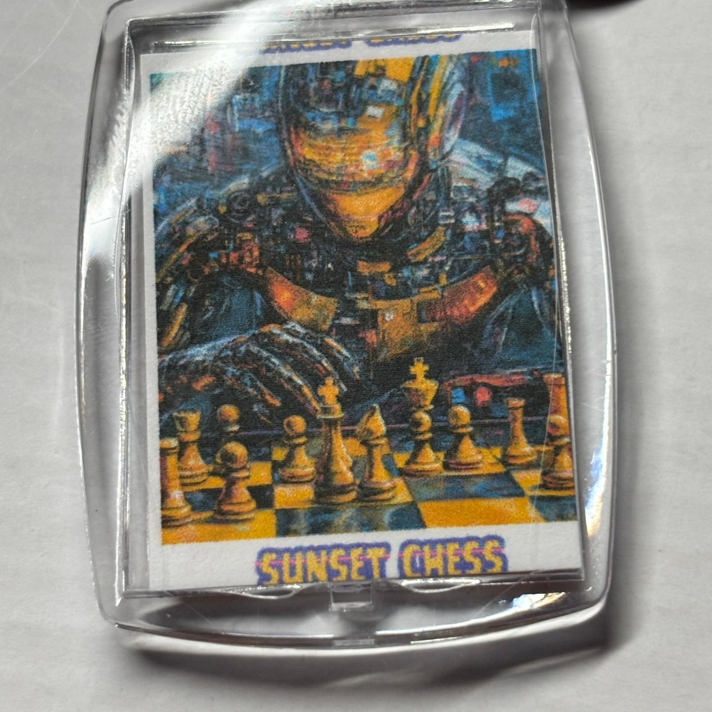 Robo Warrior - Chess  Photo Keychain