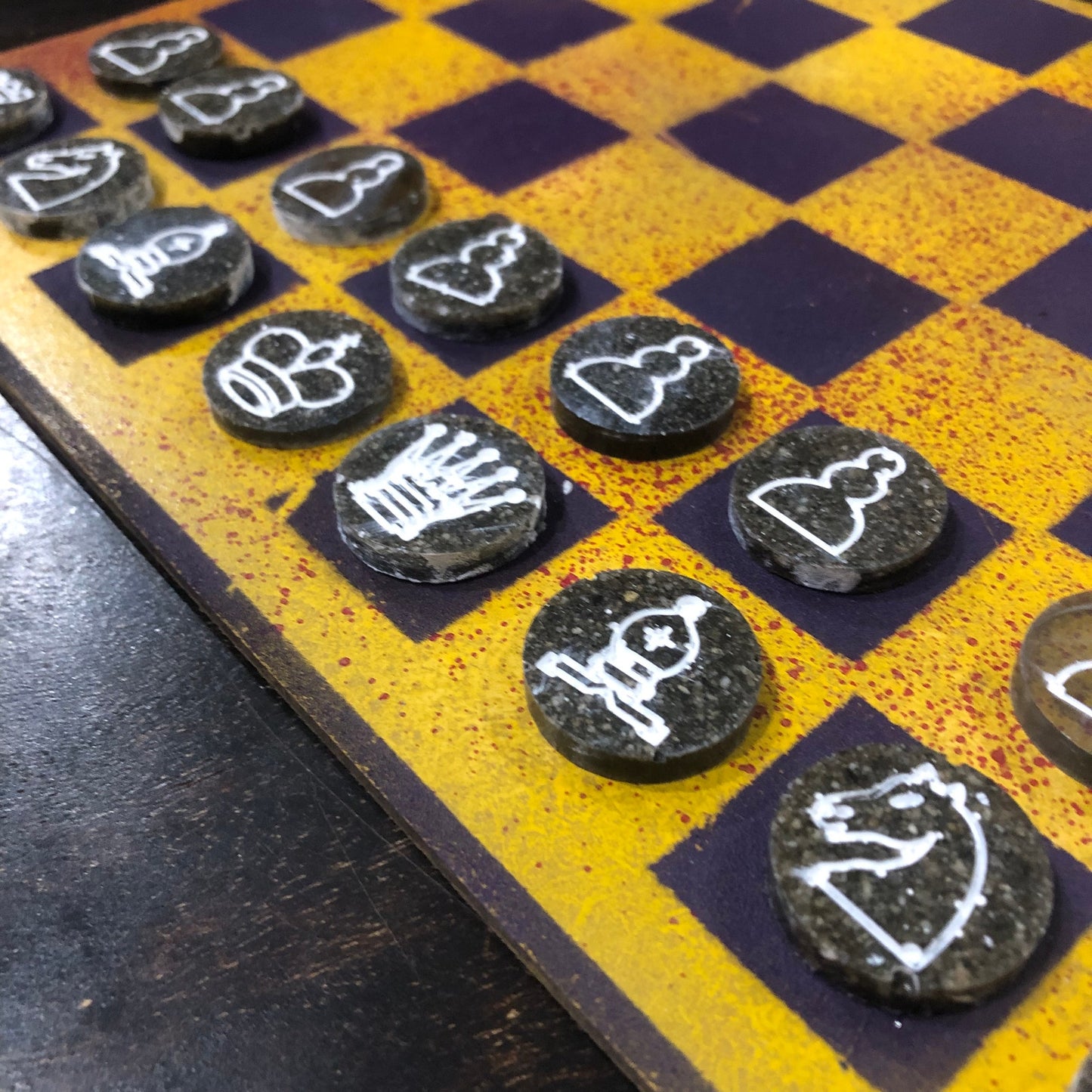 Royal Yellow - Painted Chess Set