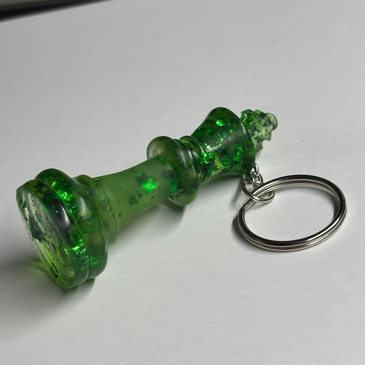 Crystal Green King - Handmade Resin Keychain