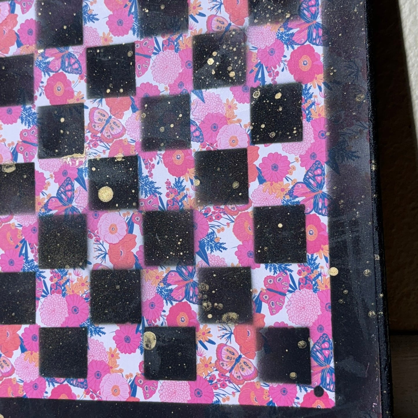 Pink Blush - Scrapbook Chess Board
