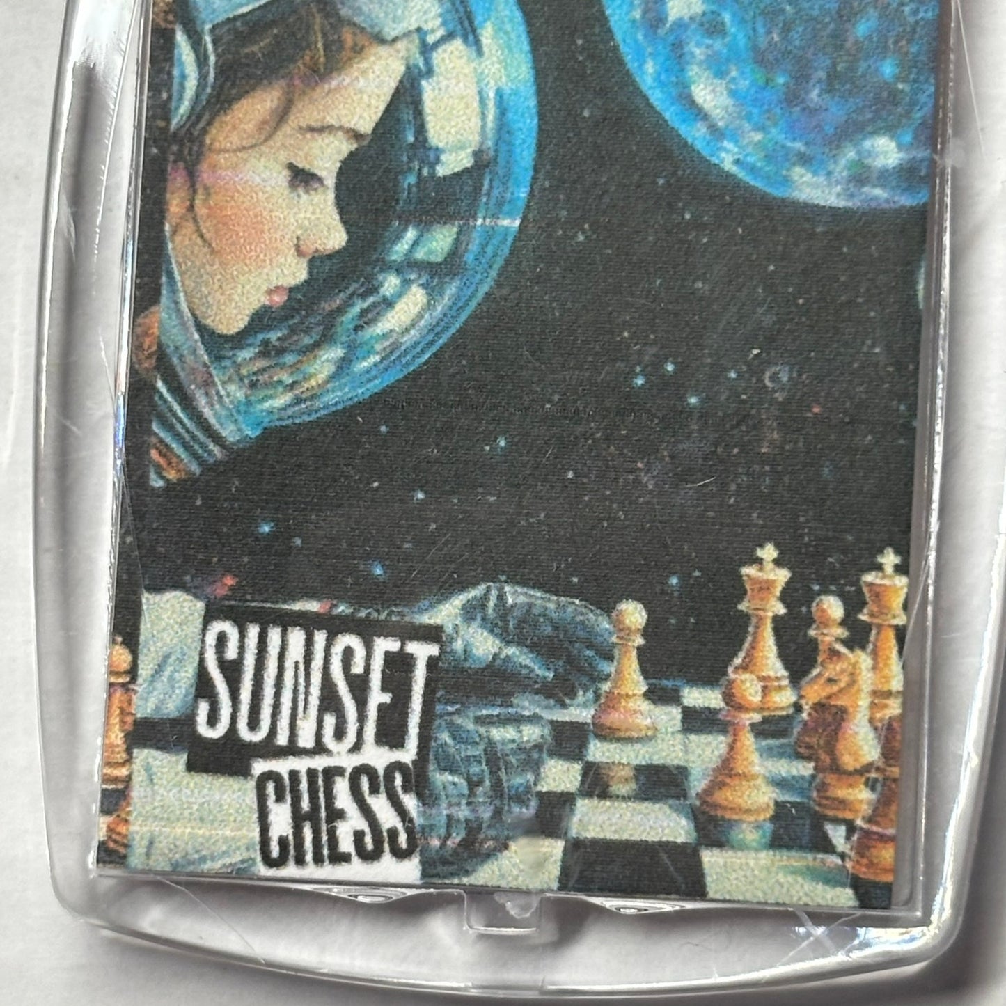Space Girl - Chess  Photo Keychain
