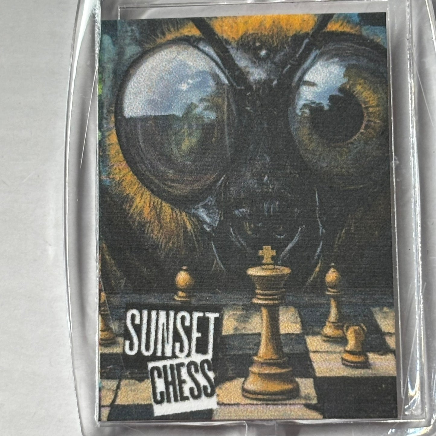 Bee Face - Chess  Photo Keychain