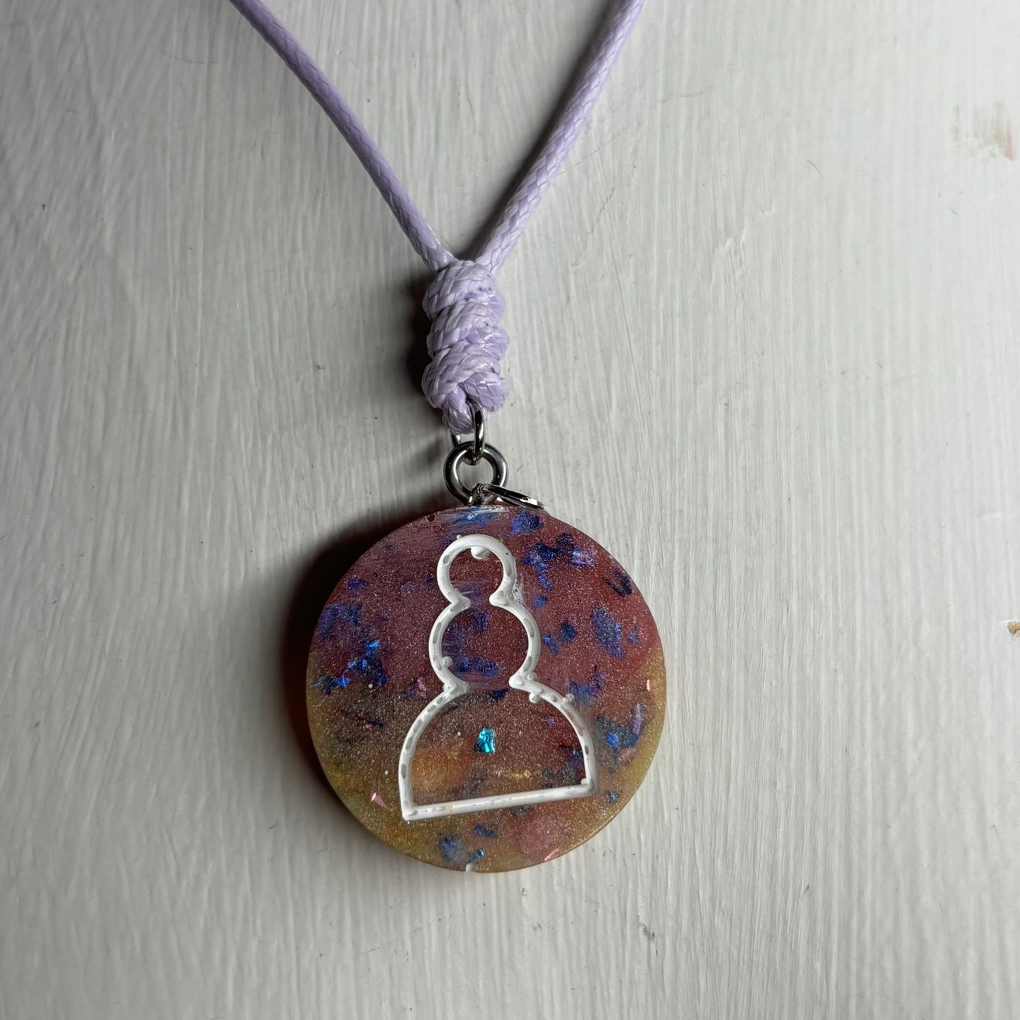 Fancy Pawn - Handmade Resin Chess Necklace