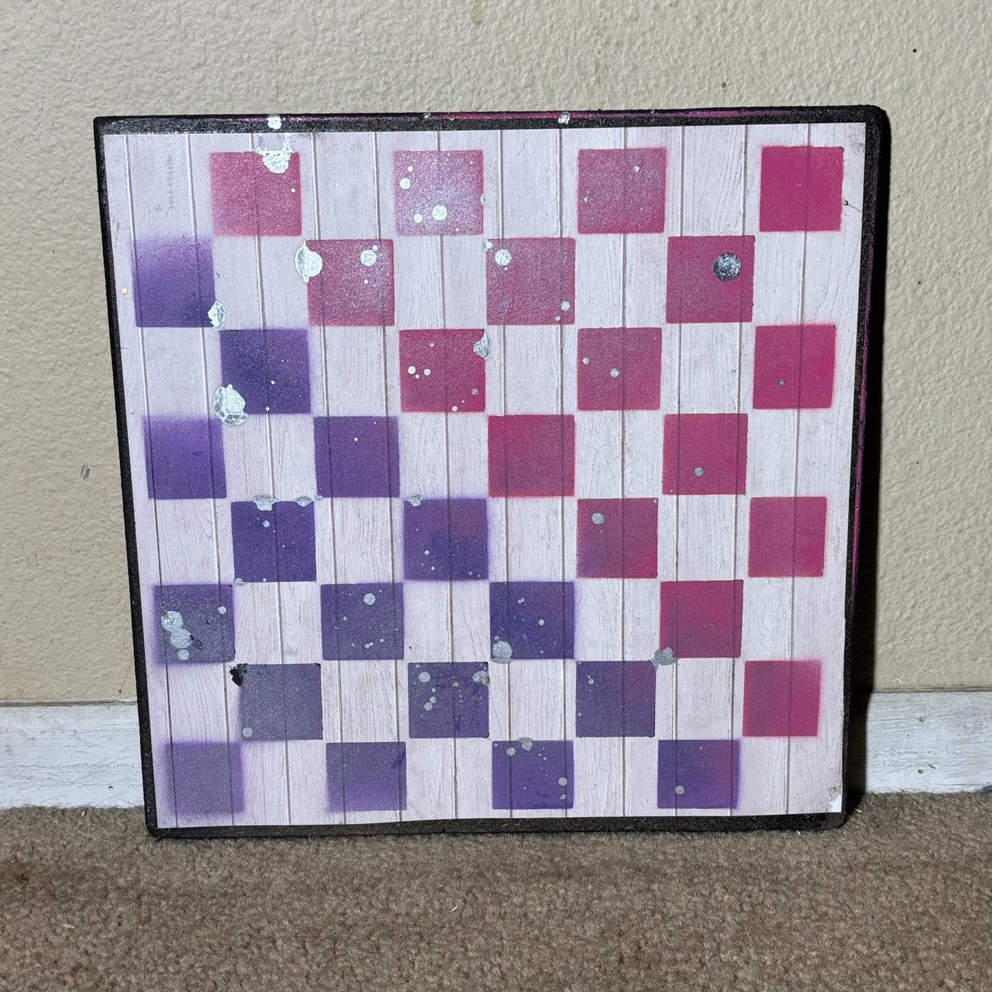 Purple Pink - Scrapbook Chess Board