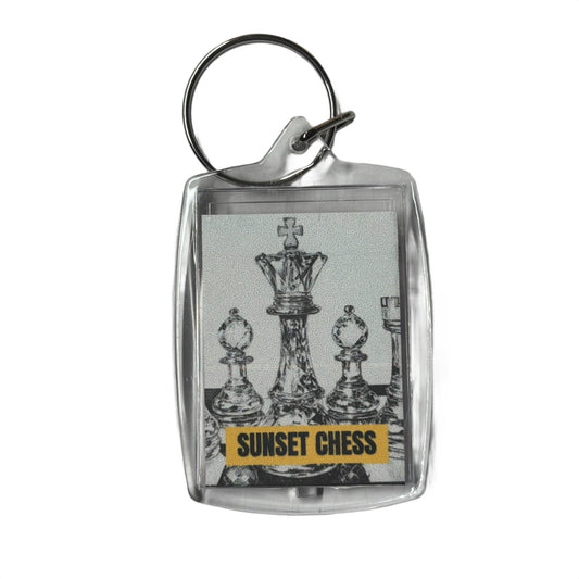 Vintage White - Chess  Photo Keychain