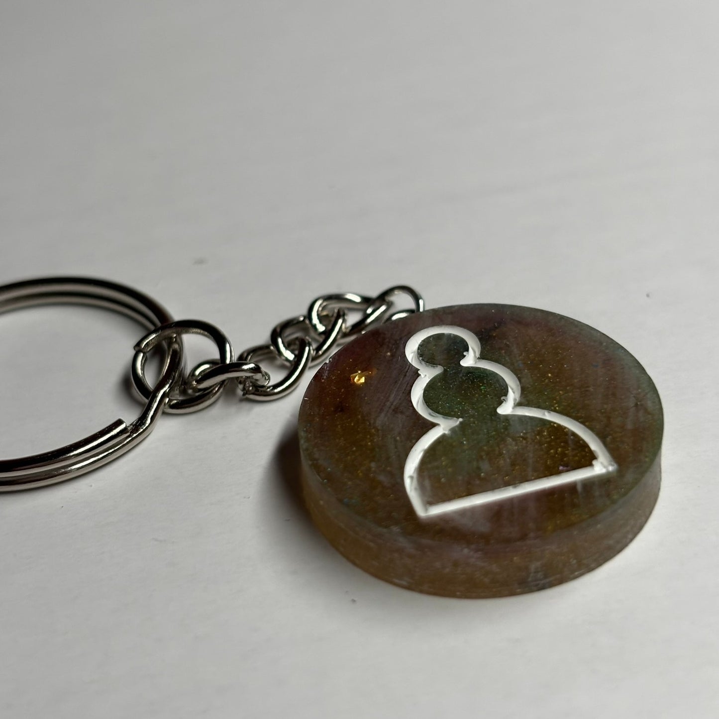 Coffee Brown Pawn - Handmade Resin Keychain