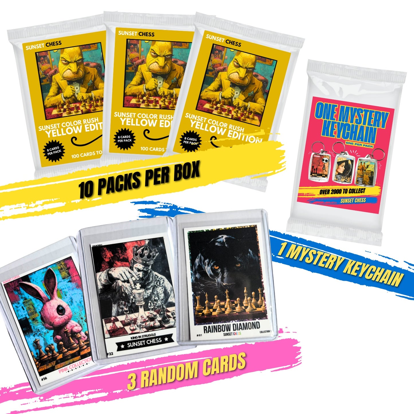 Yellow Color Rush Trading Cards - Mini Box Collection