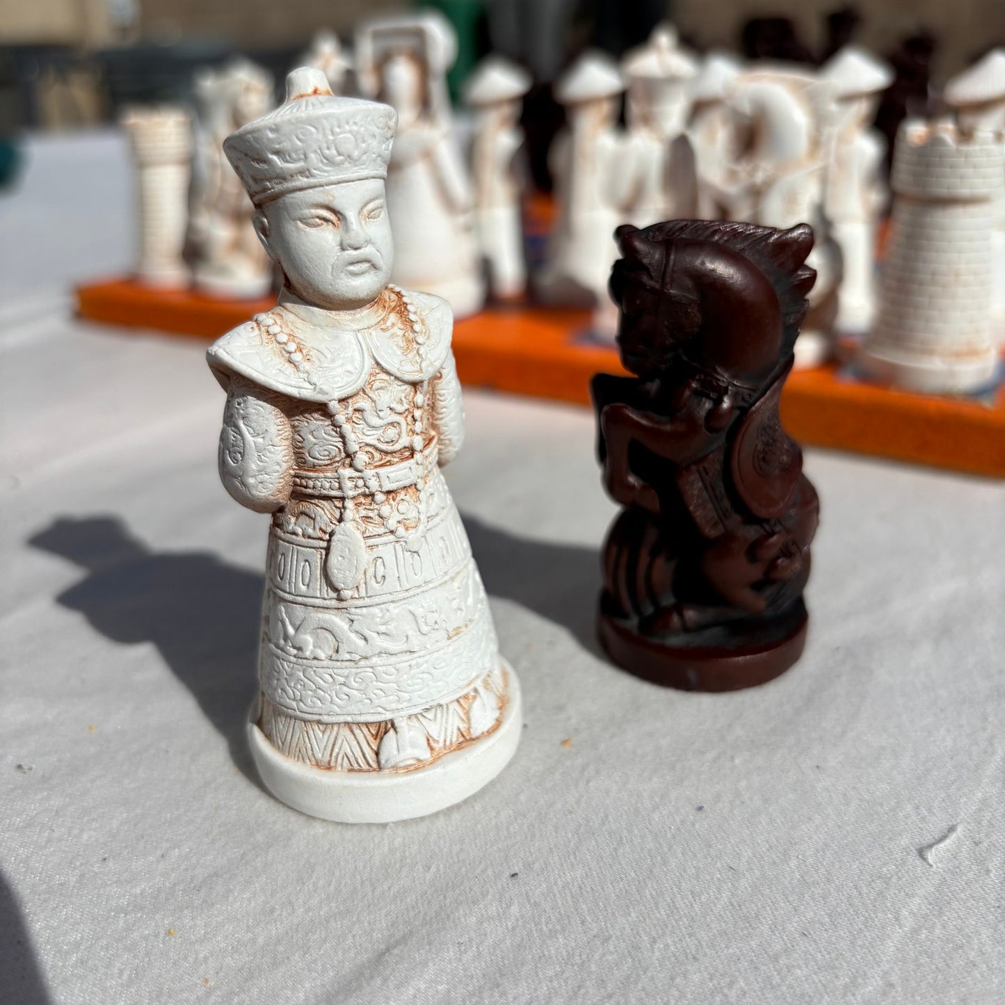 Orange Blue Chrome - Chinese Edition Chess Set