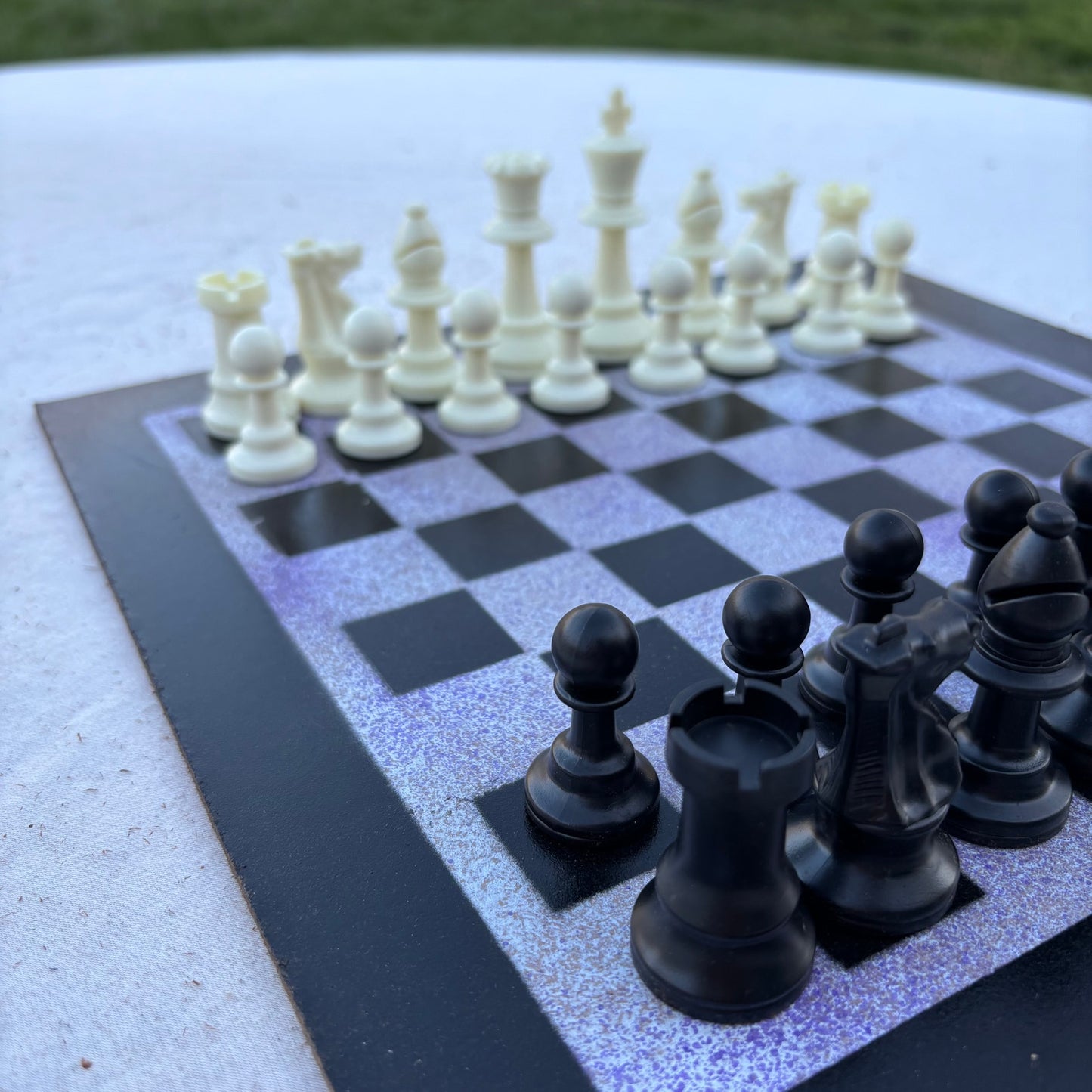 Purple Mist - Painted Chess Set