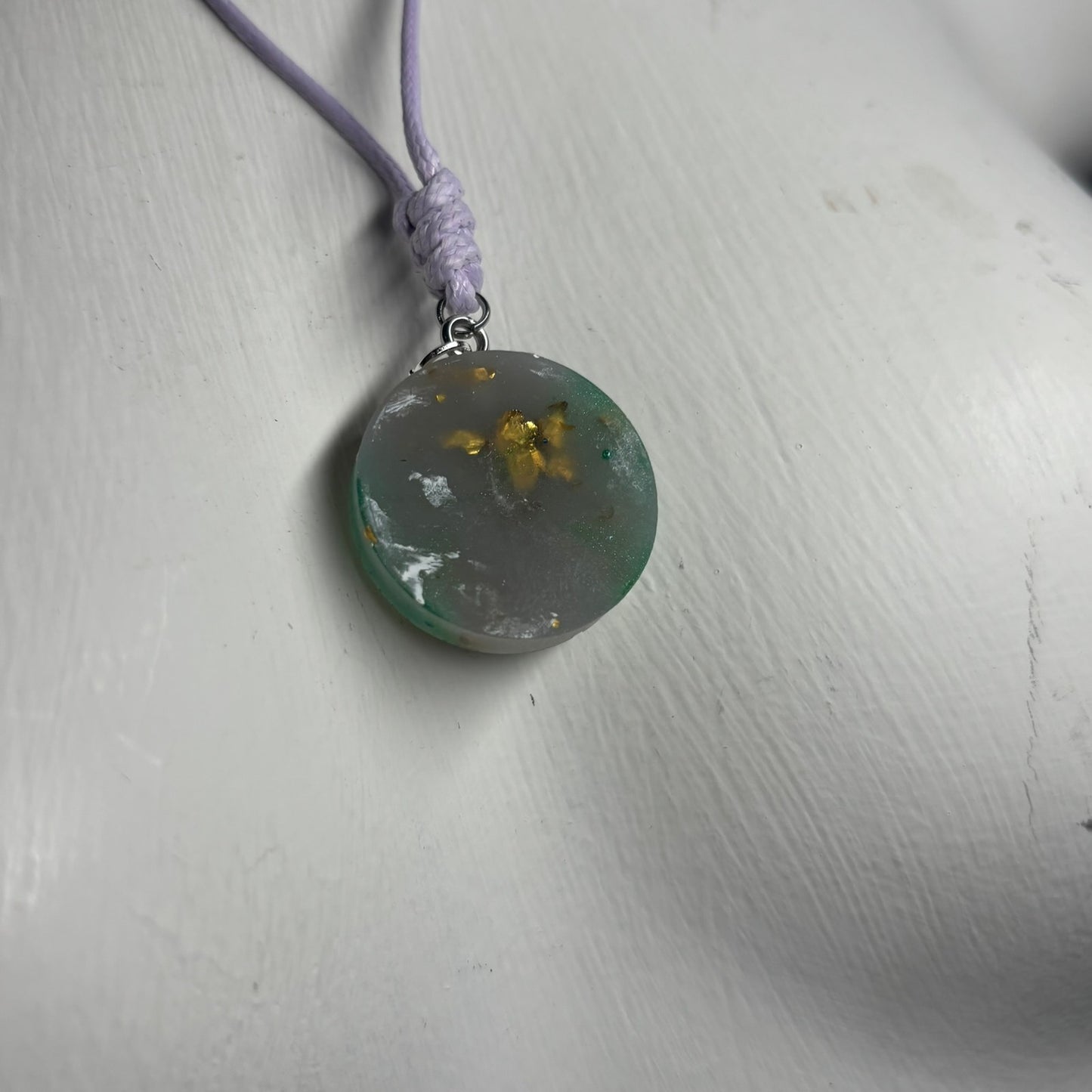 Crystal Green Pawn - Handmade Resin Chess Necklace