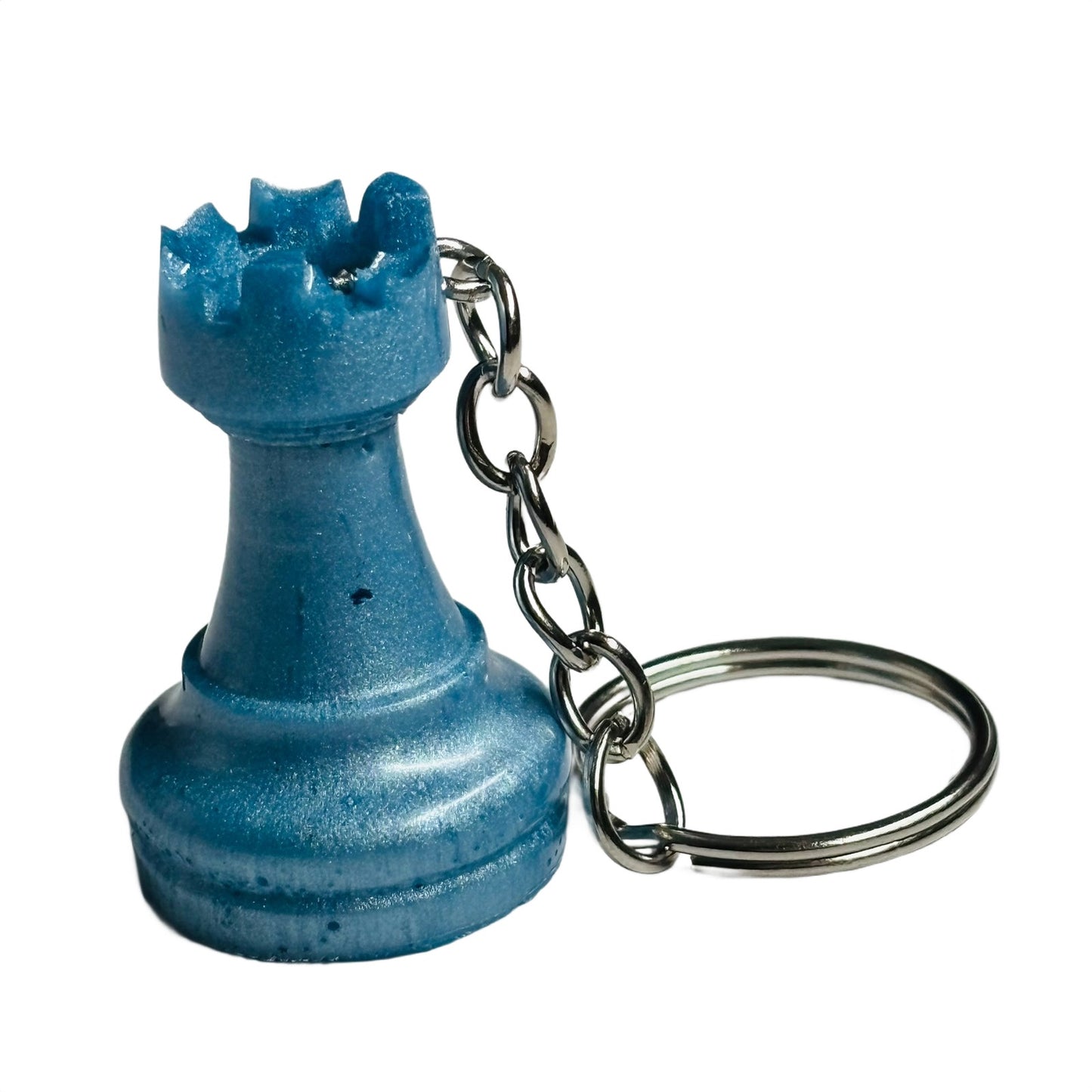 Blue Rook - Handmade Resin Keychain
