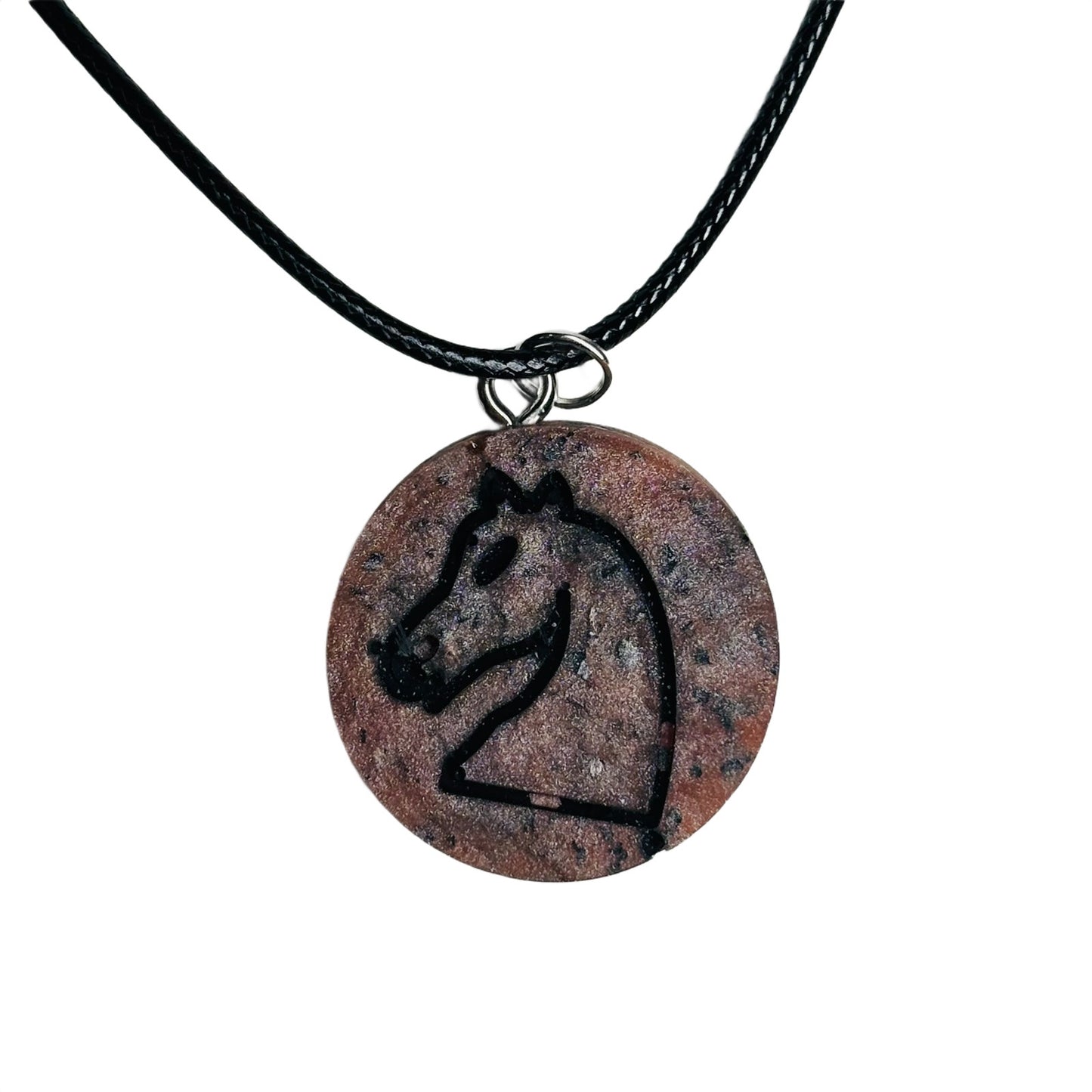 Luxurious Knight - Handmade Resin Chess Necklace