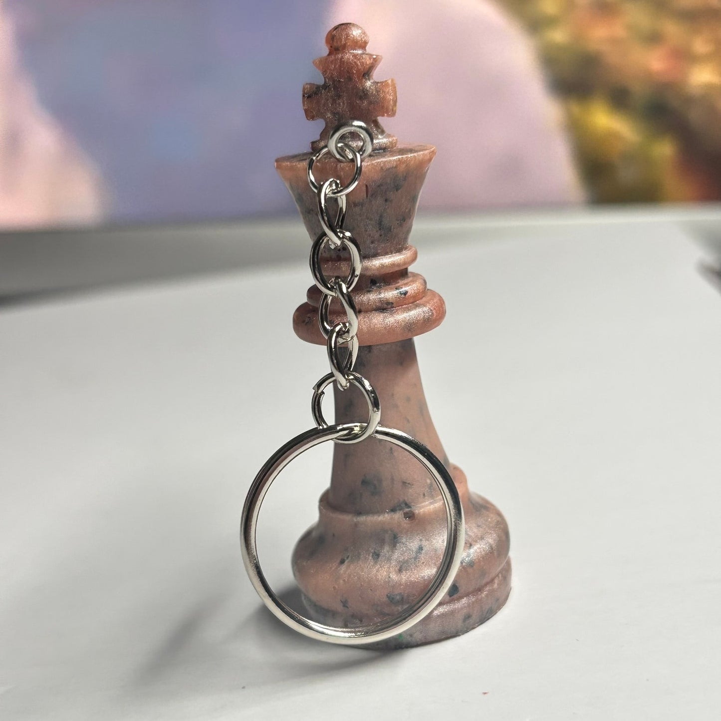 Brown Spotted King - Handmade Resin Keychain