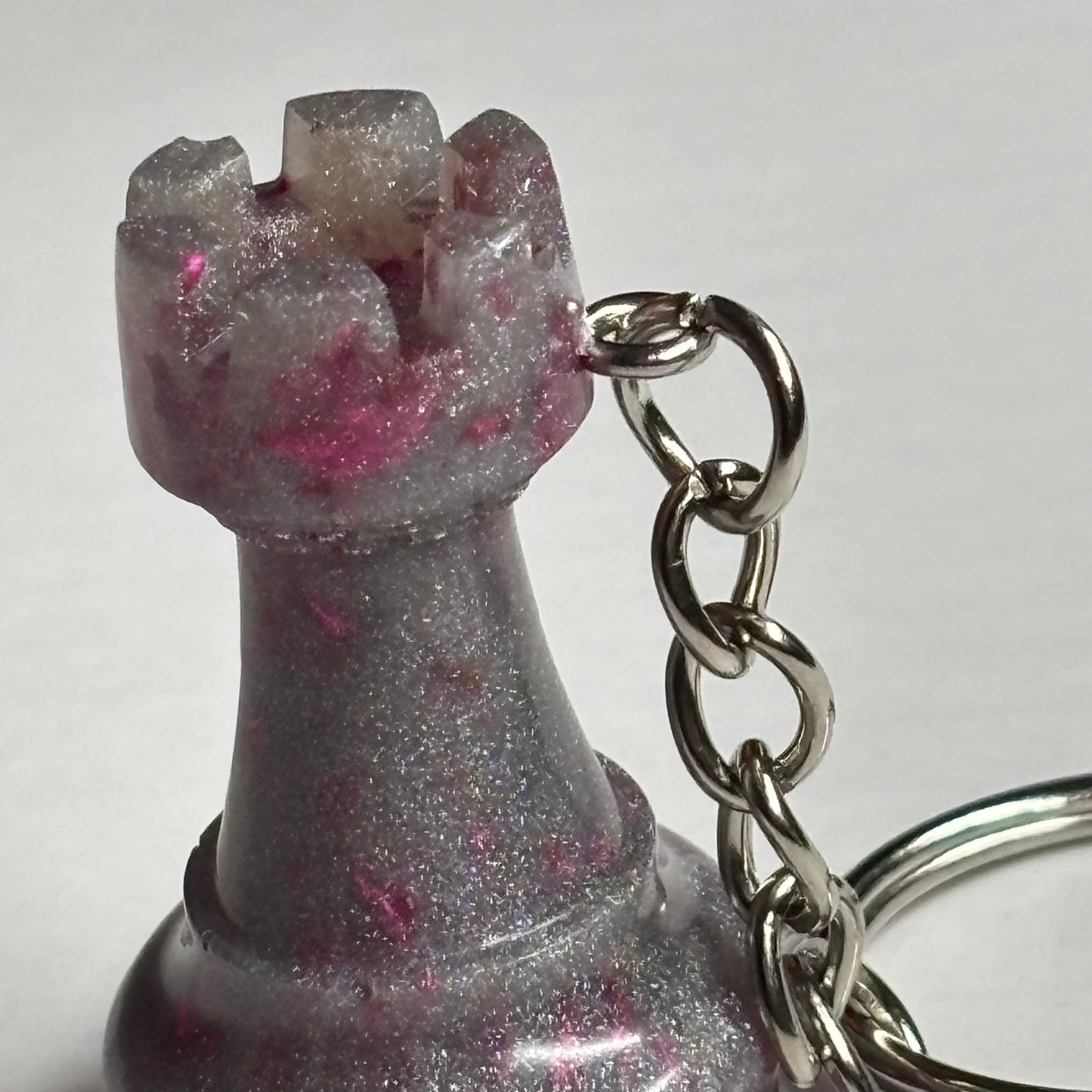 Midnight Purple Rook - Handmade Resin Keychain