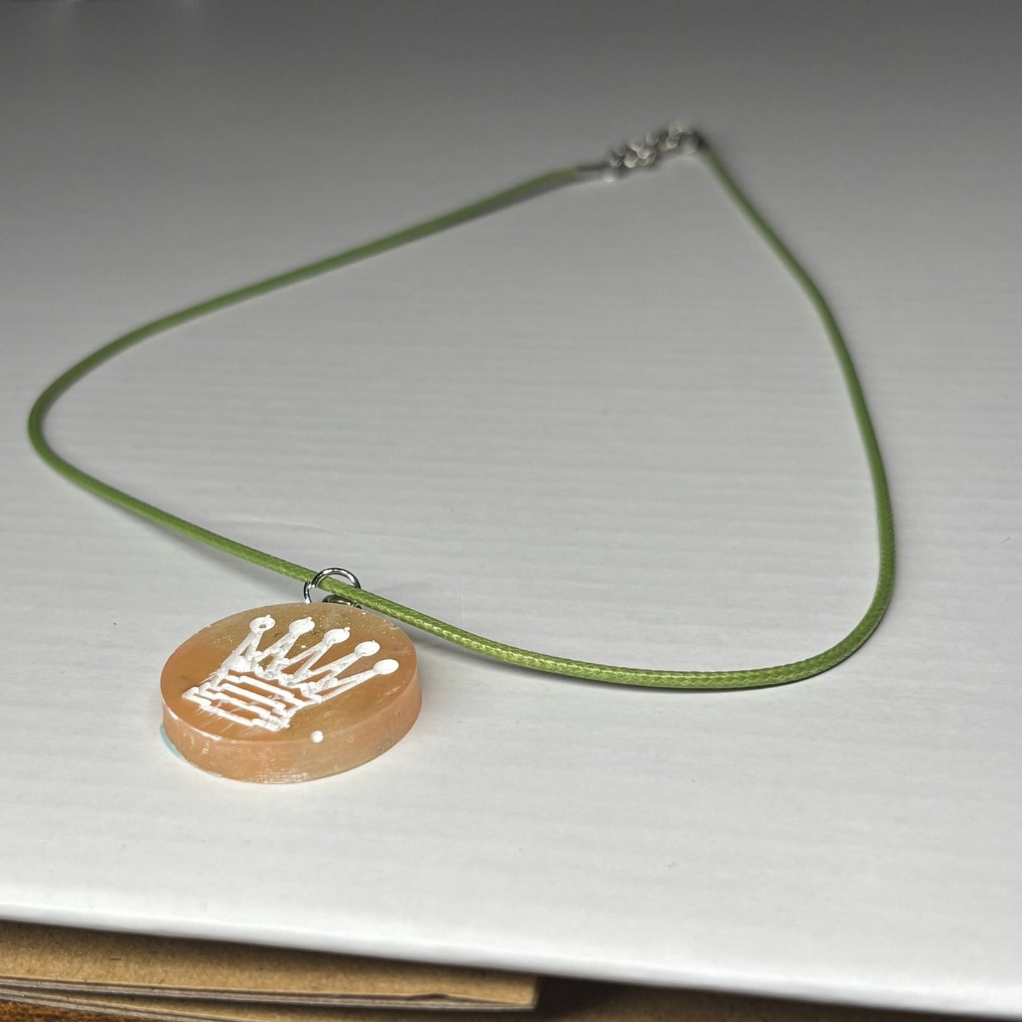 Sunny Yellow - Handmade Resin Chess Necklace