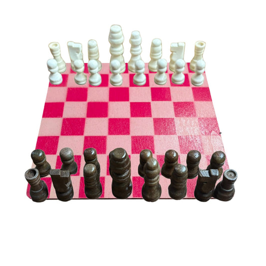 Pink  on Pink - Mini Chess Set