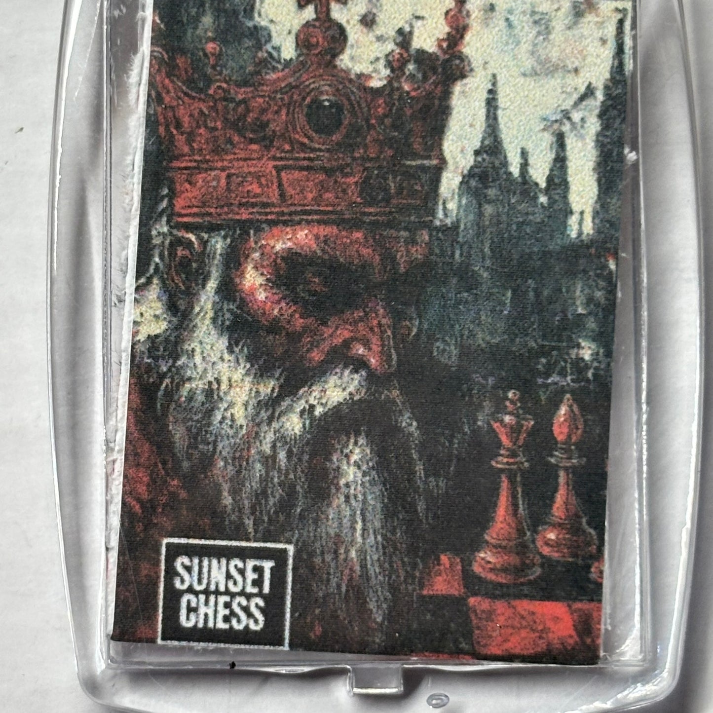 Grumpy King - Chess  Photo Keychain