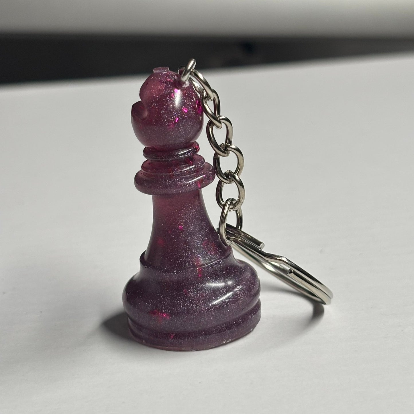 Purple Bishop - Handmade Resin Keychain