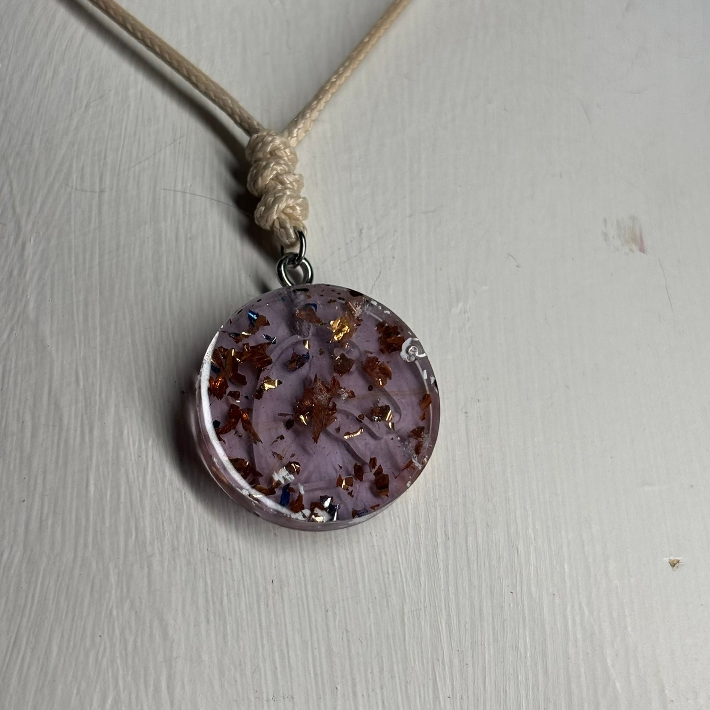 Classy Purple Knight - Handmade Resin Chess Necklace