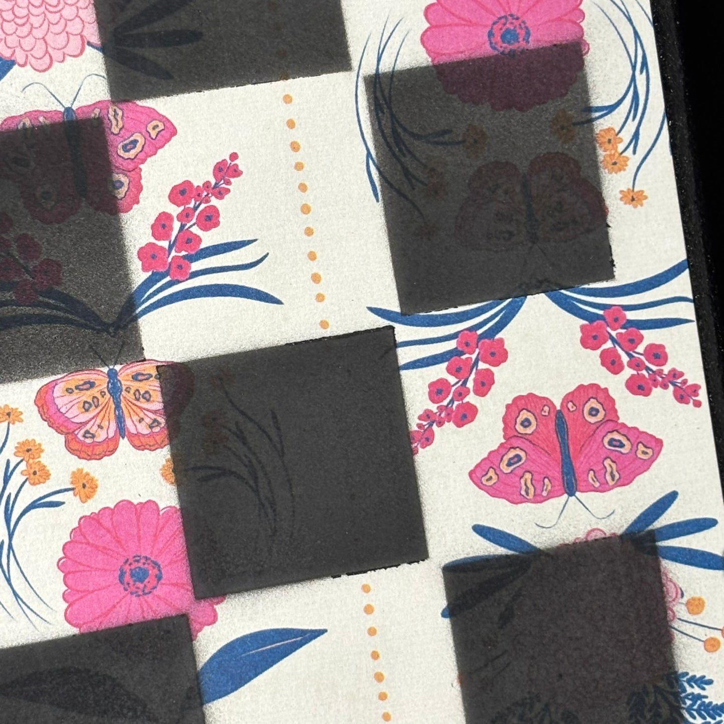 Pink & White - Scrapbook Chess Board