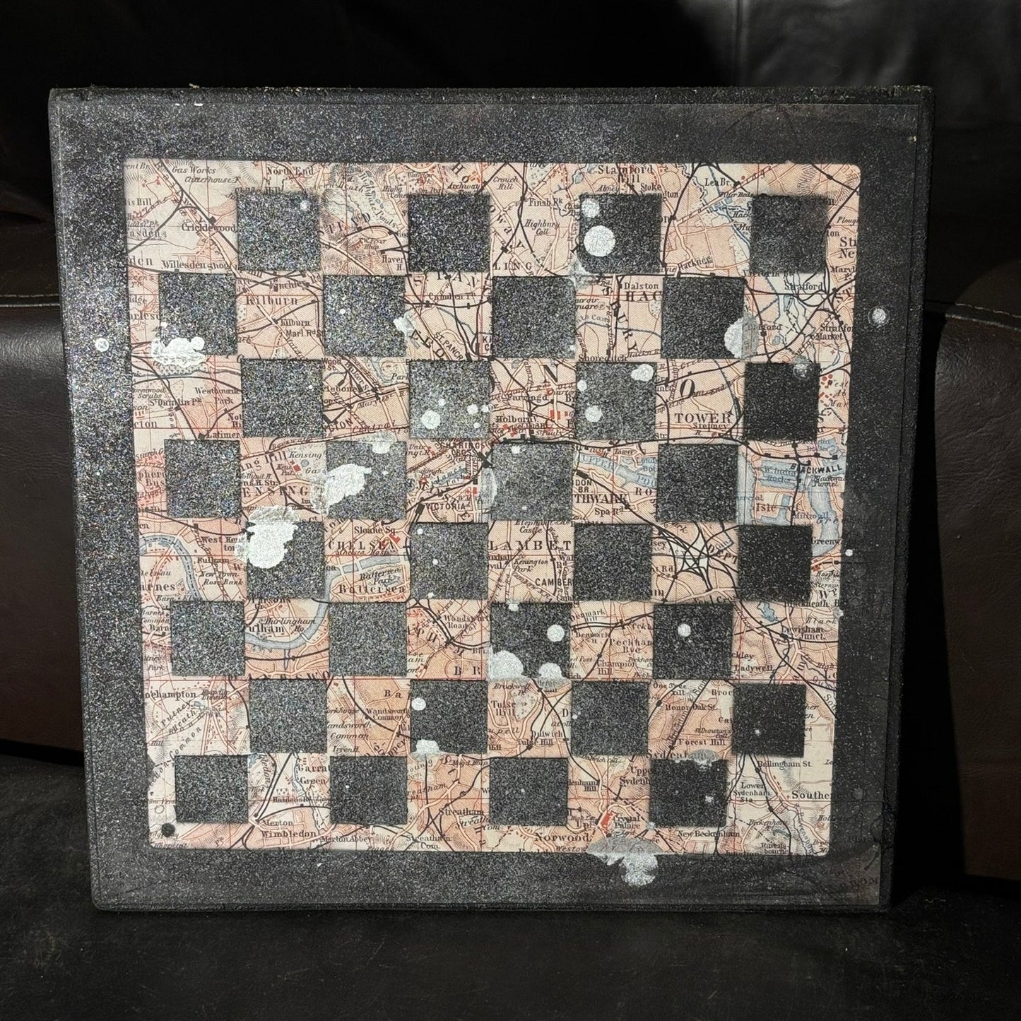 Vintage Maps - Scrapbook Chess Board