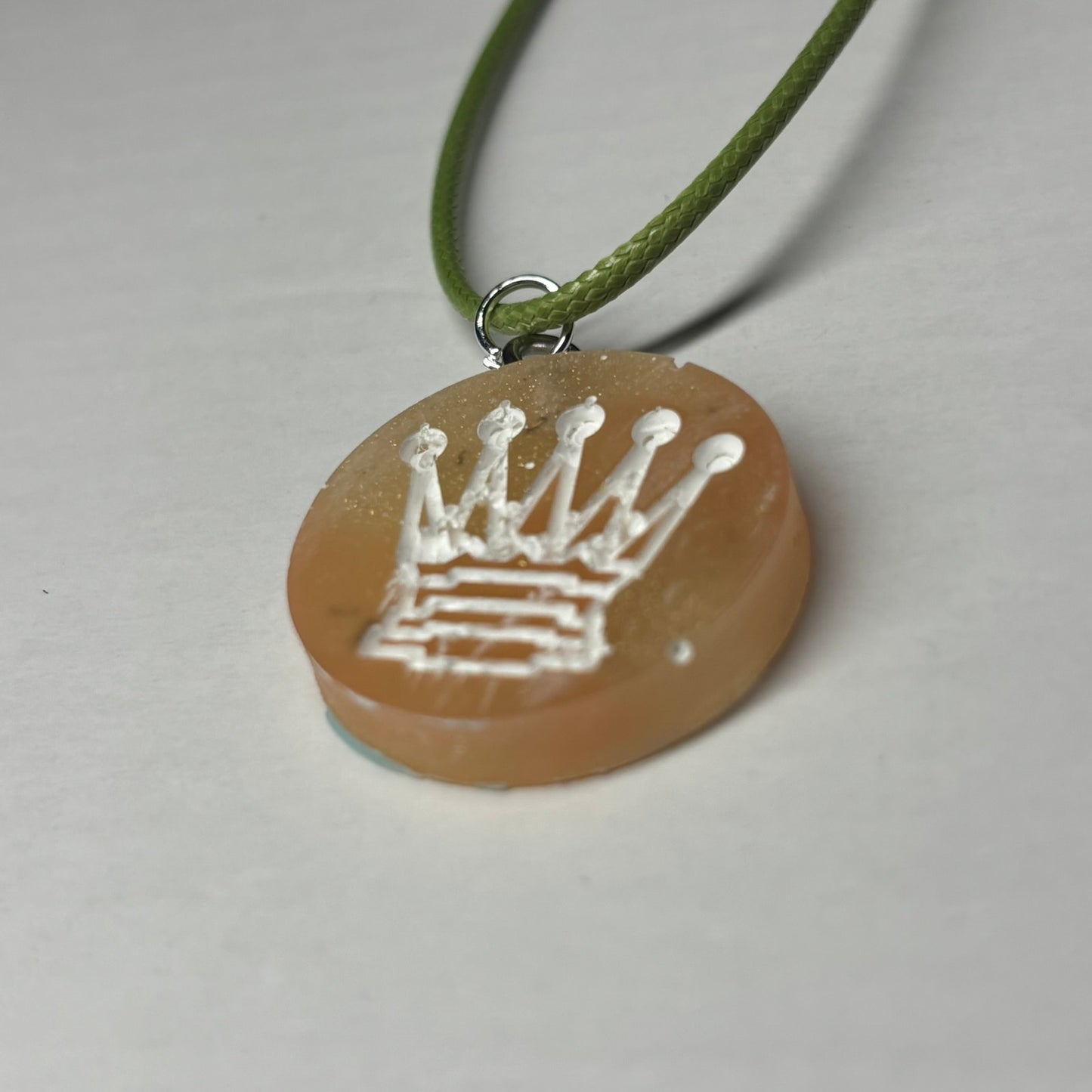 Sunny Yellow - Handmade Resin Chess Necklace