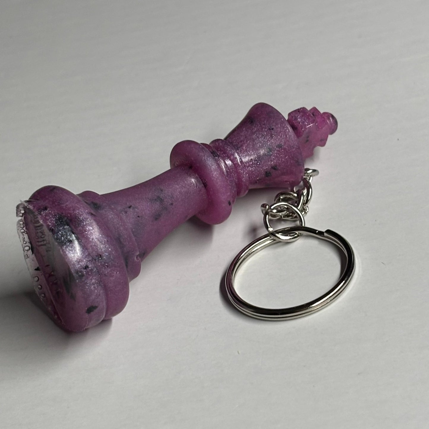 Pink Spotted King - Handmade Resin Keychain
