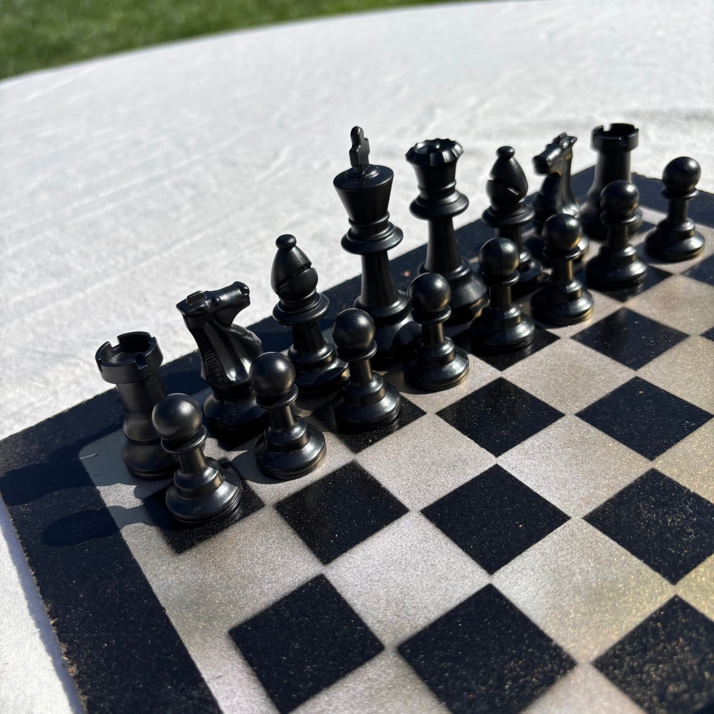 Simple Cream - Painted Chess Set