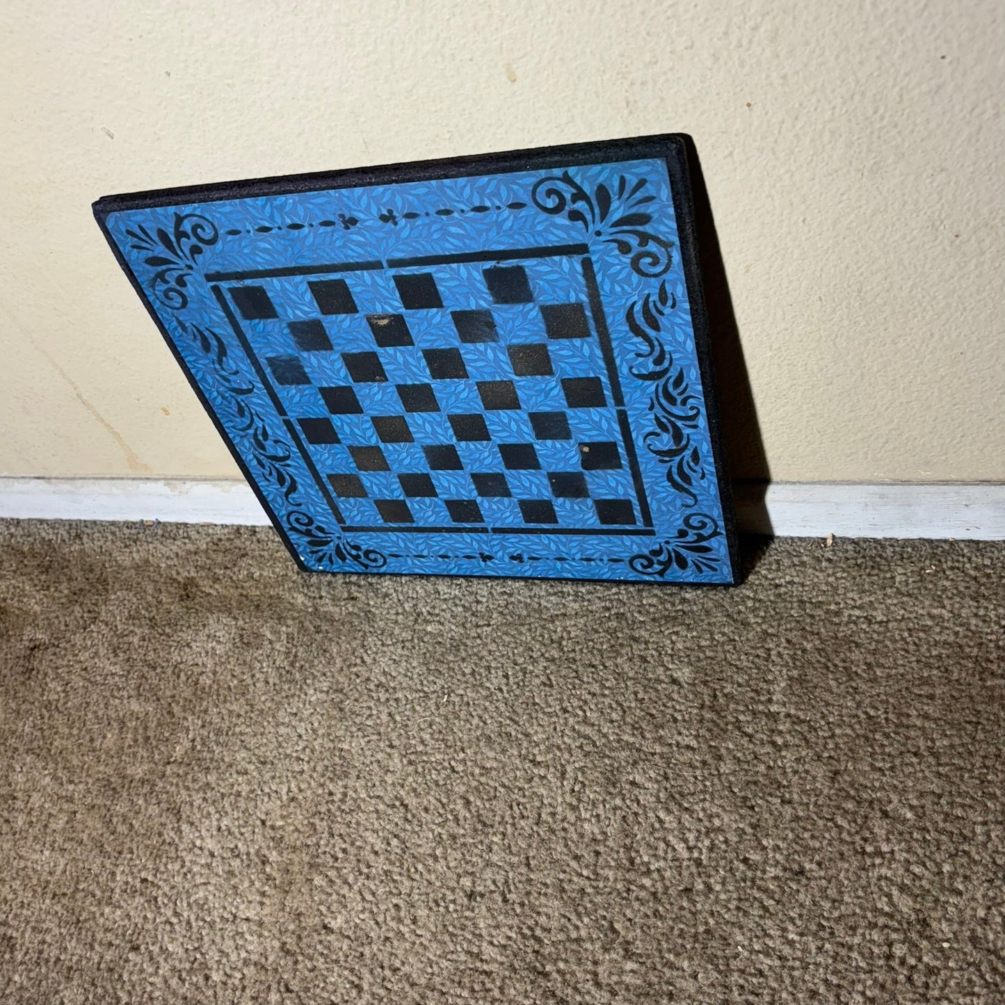 Blue & Black - Scrapbook Chess Board