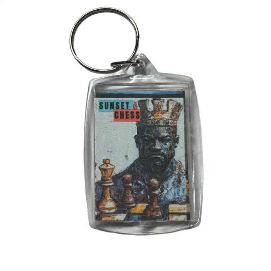 Angry King - Chess  Photo Keychain
