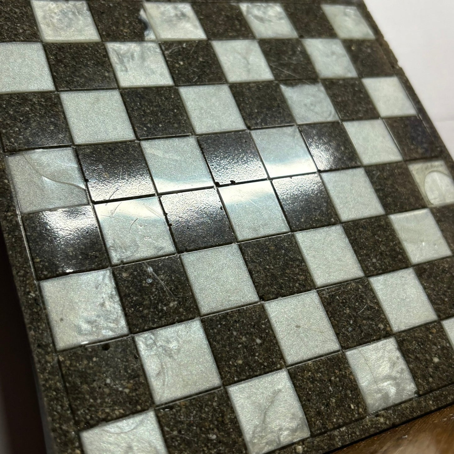 Black Rock & White - Resin Chess Board