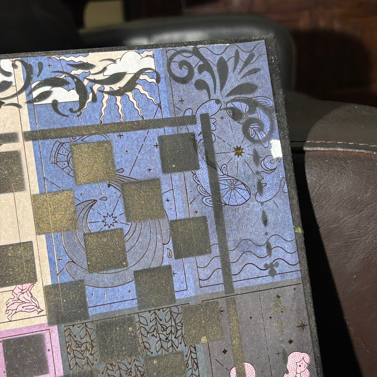 Midnight Collage - Scrapbook Chess Board