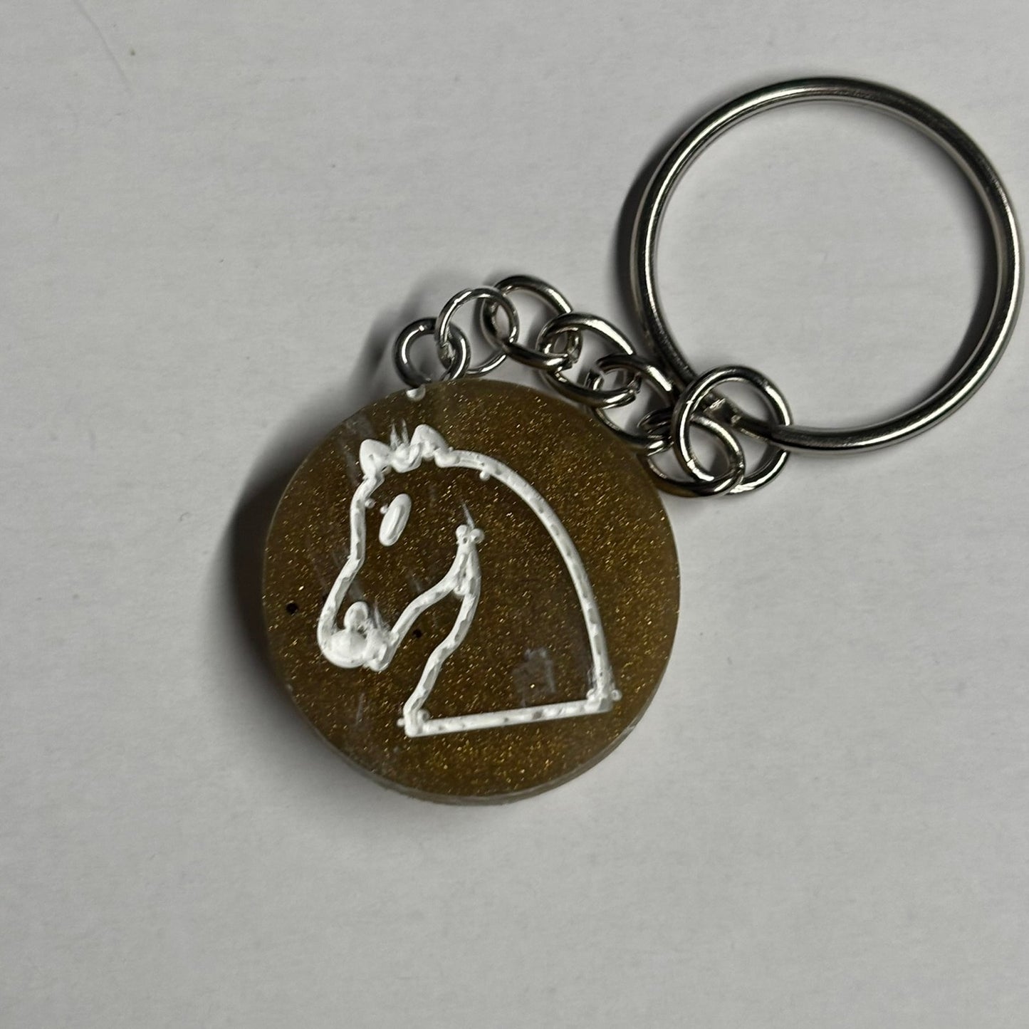 Sandy Yellow Knight - Handmade Resin Keychain