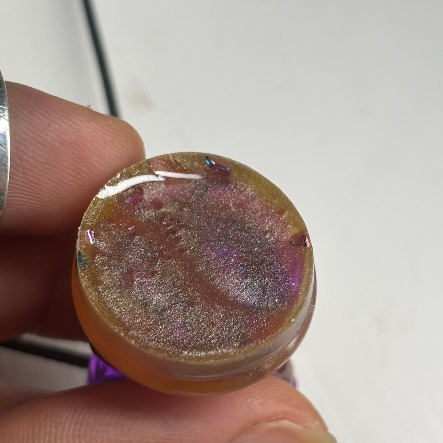 Purple Fluid Knight- Handmade Resin Chess Necklace