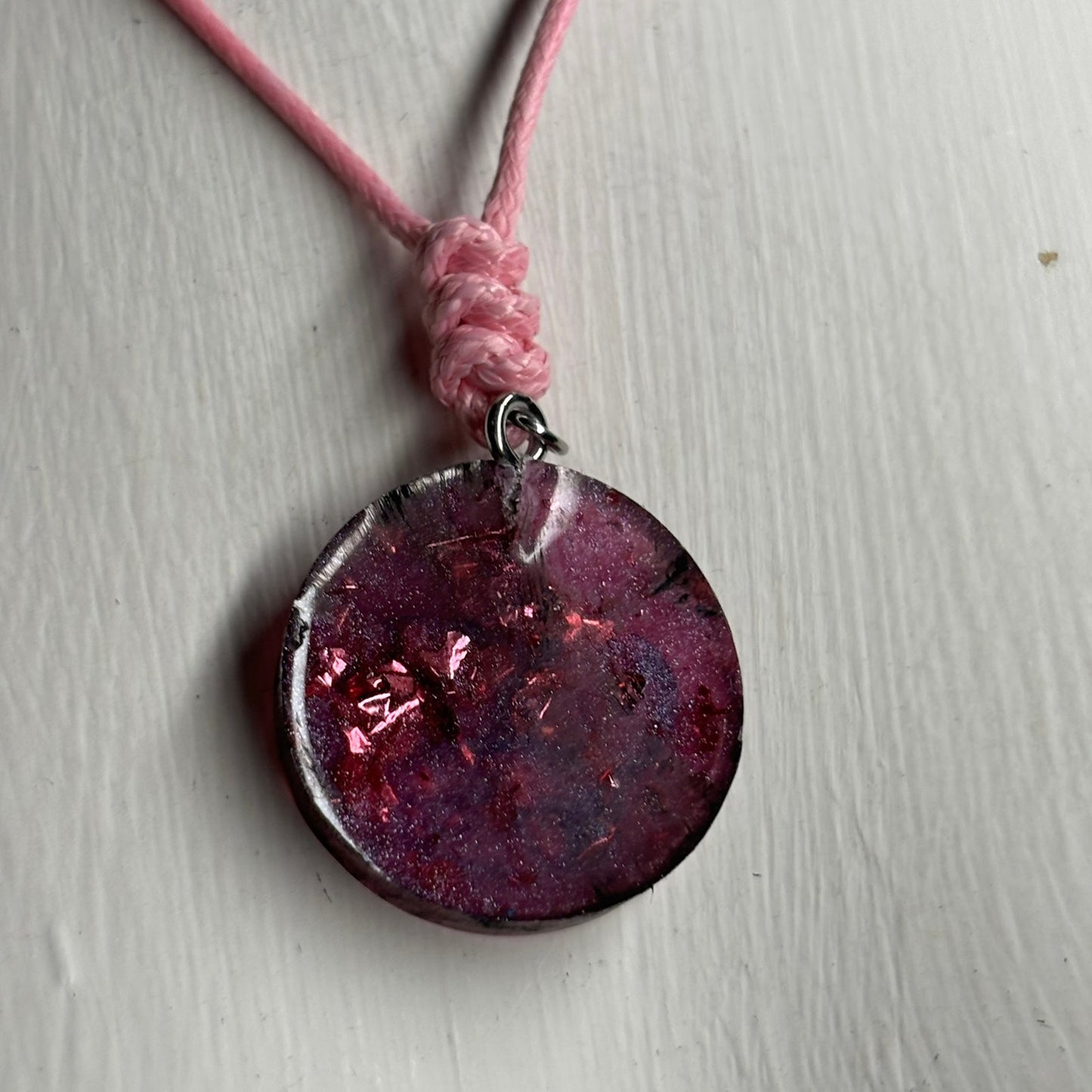 Classic Dark Purple King - Handmade Resin Chess Necklace