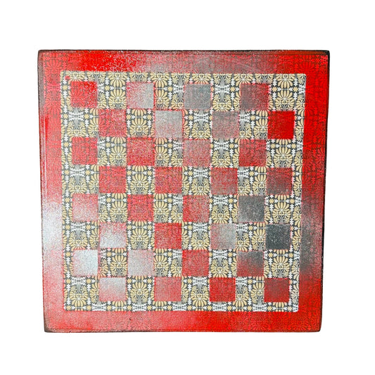 Vintage Red - Scrapbook Chess Board