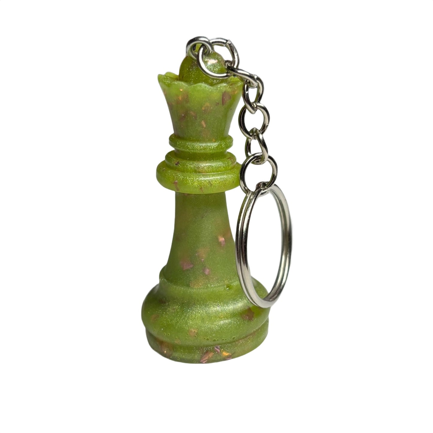 Green Sparkle Queen - Handmade Resin Keychain