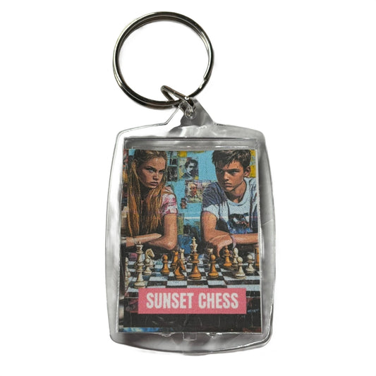 Siblings - Chess  Photo Keychain