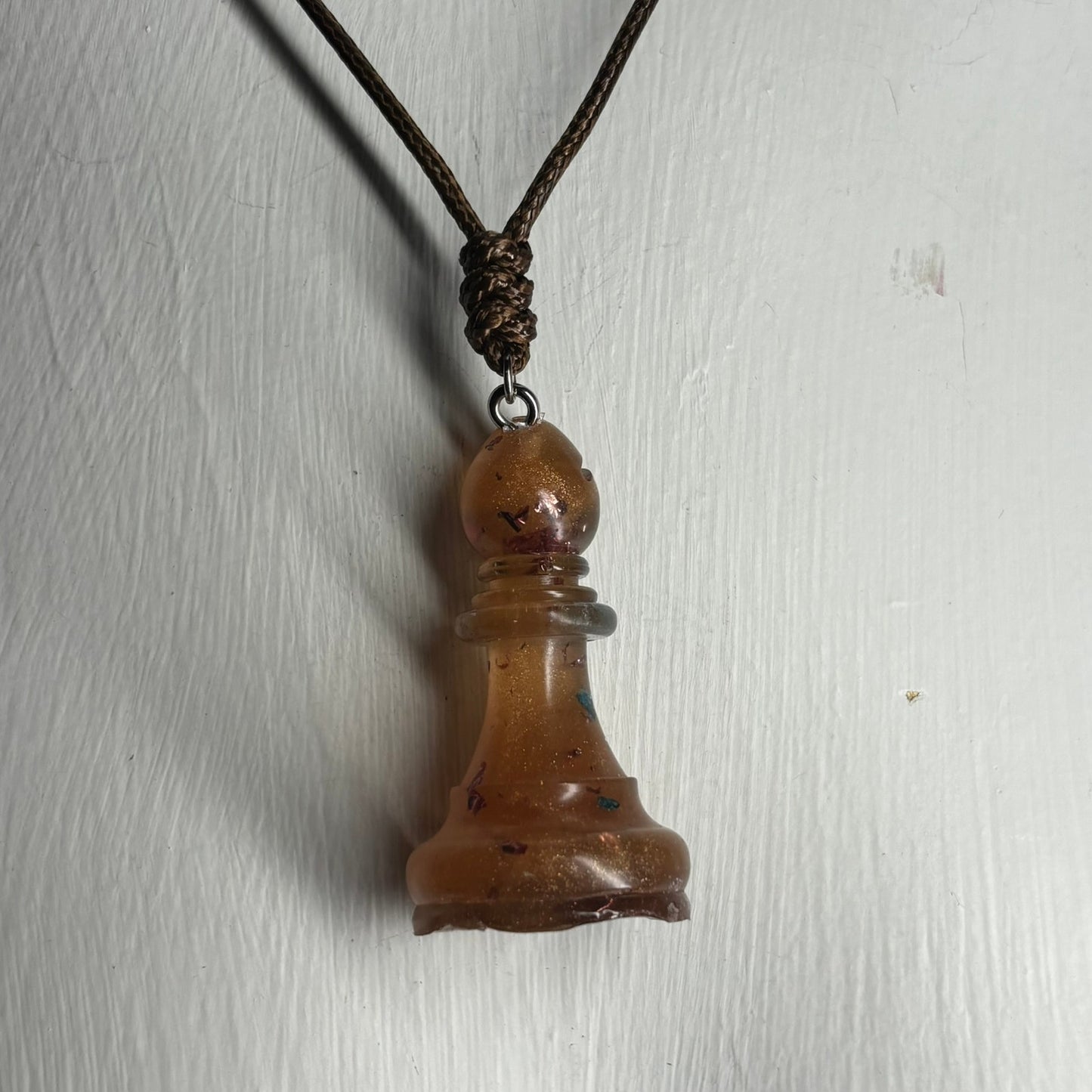 Vintage Bishop - Handmade Resin Chess Necklace