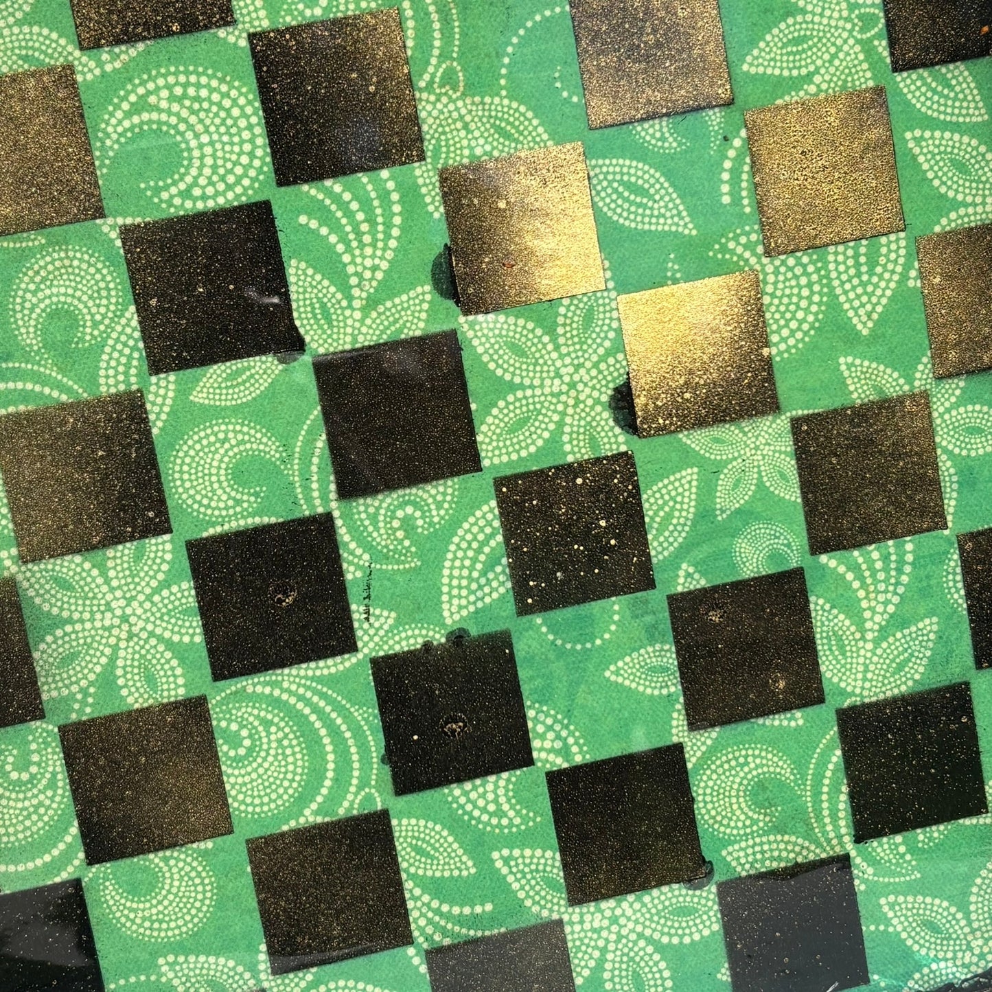Super Golden Green - Resin Coated Chess Board