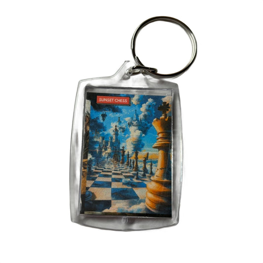 Cloudy Sky - Chess  Photo Keychain