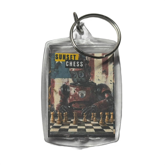 Robot Patriot - Chess  Photo Keychain